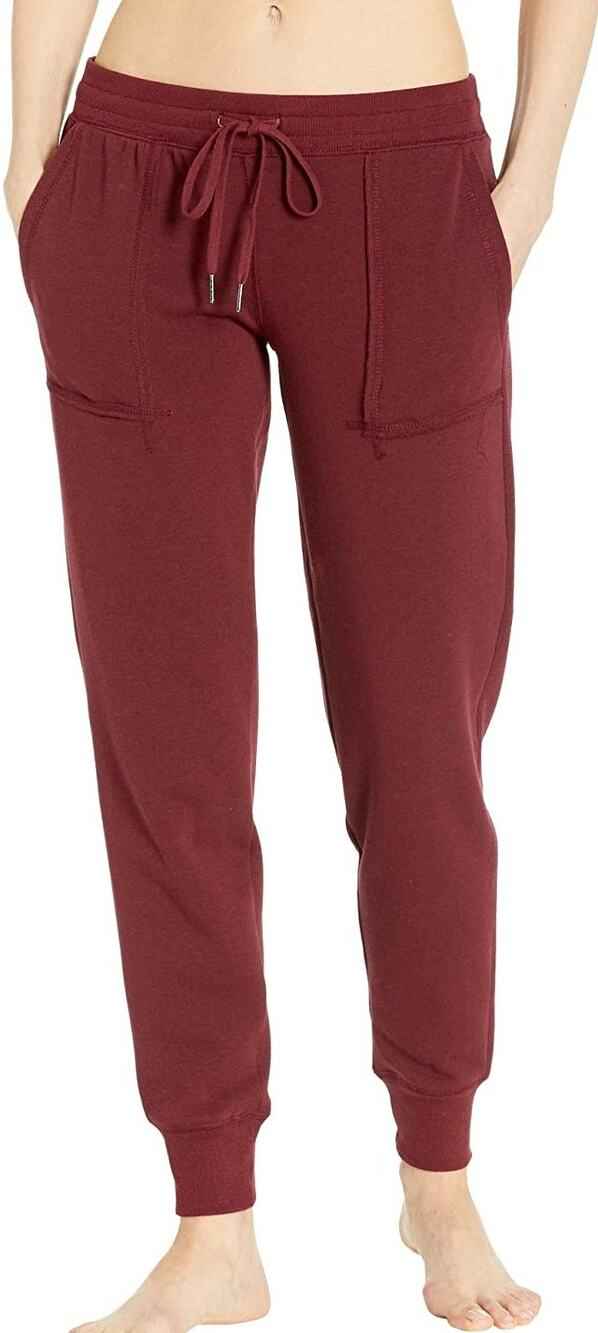 P.J. Salvage Joggers Pants Pull-on Drawstring Waistband Patch Pocket Red Medium